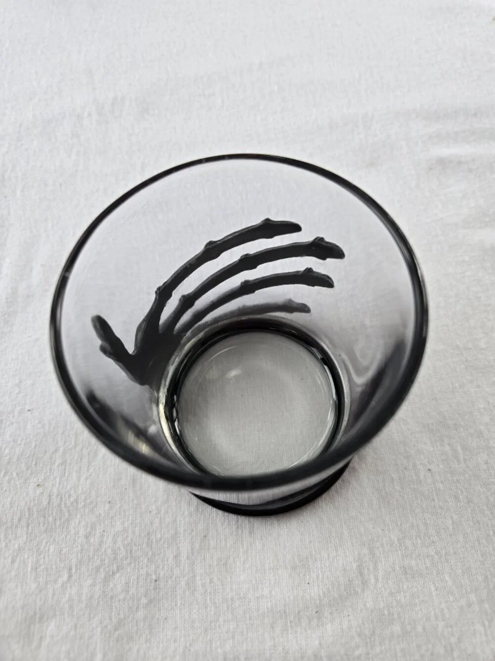 Skeleton Hand Gothic Whisky Glass Halloween Party Barware Witchy Spooky
